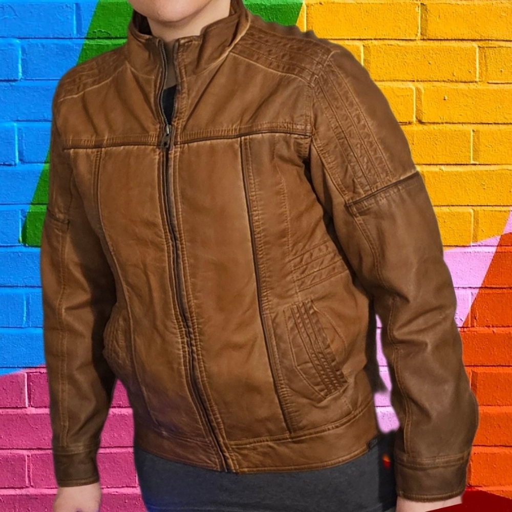 Boys Buckle Faux Leather Biker Jacket (550002)
